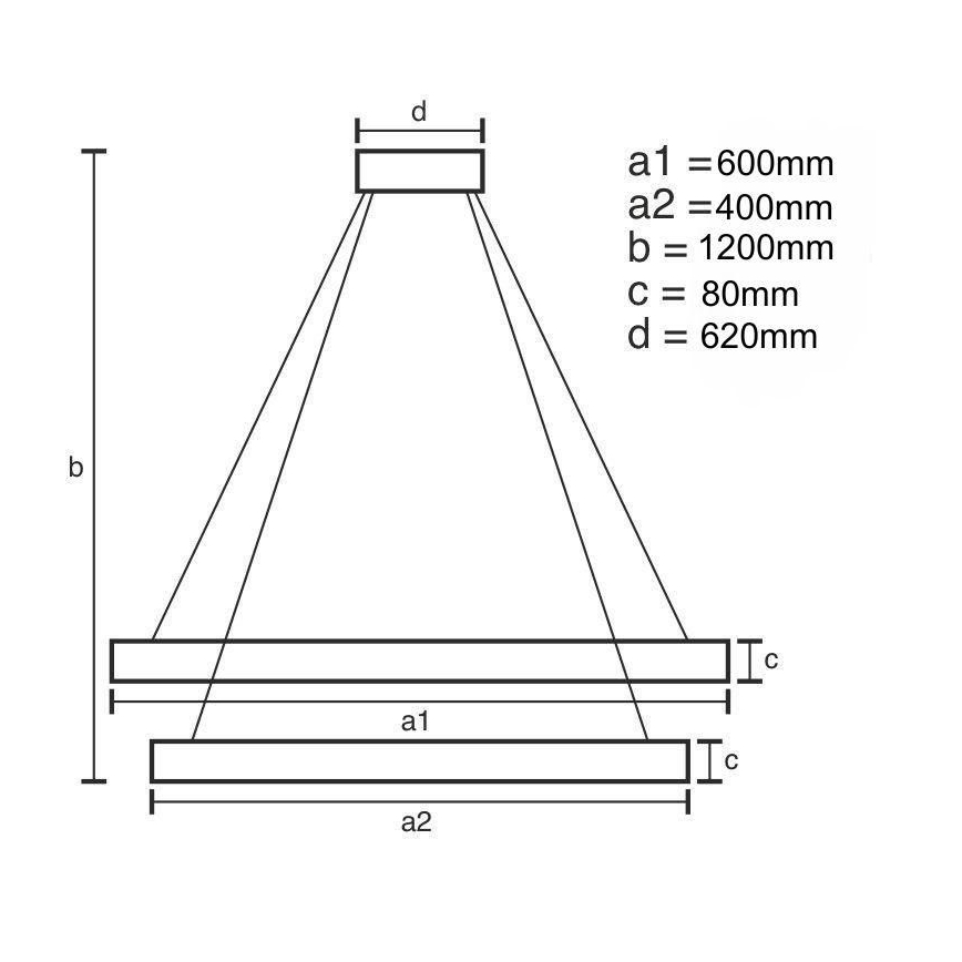 Dimmbare LED-Hängeleuchte an Schnur LED/50W/230V 3000-6500K + Fernbedienung