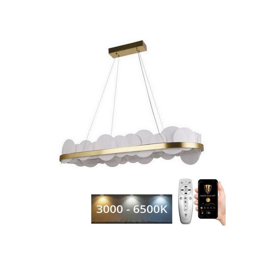 Dimmbare LED-Hängeleuchte an Schnur LED/50W/230V 3000-6500K golden + Fernbedienung