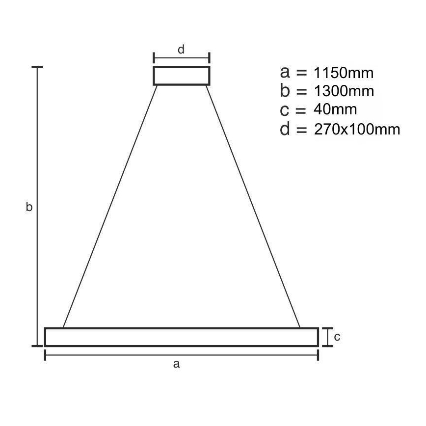 Dimmbare LED-Hängeleuchte an Schnur LED/65W/230V 3000-6500K + Fernbedienung