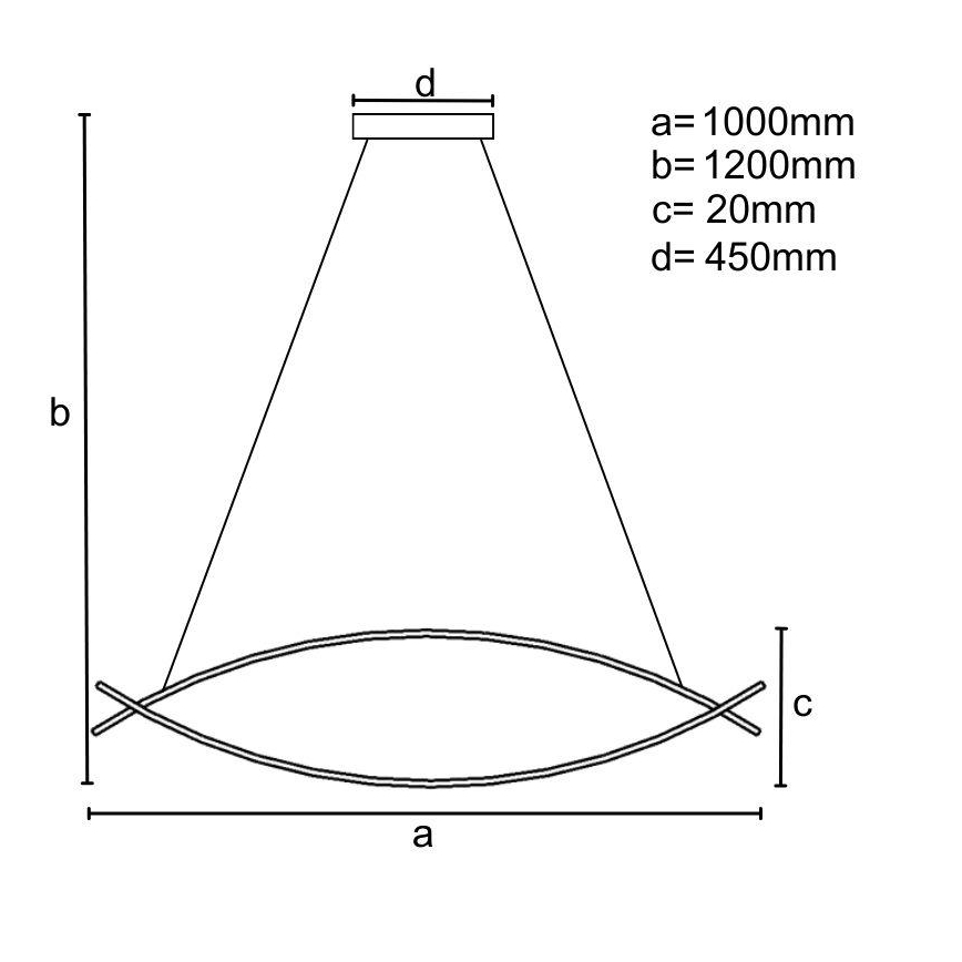 Dimmbare LED-Hängeleuchte an Schnur LED/70W/230V 3000-6500K + Fernbedienung