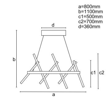 Dimmbare LED-Hängeleuchte an Schnur LED/80W/230V 3000-6500K + Fernbedienung