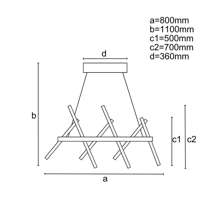 Dimmbare LED-Hängeleuchte an Schnur LED/80W/230V 3000-6500K + Fernbedienung