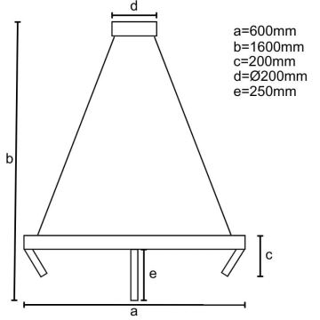 Dimmbare LED-Hängeleuchte an Schnur LED/85W/230V 3000-6500K + Fernbedienung