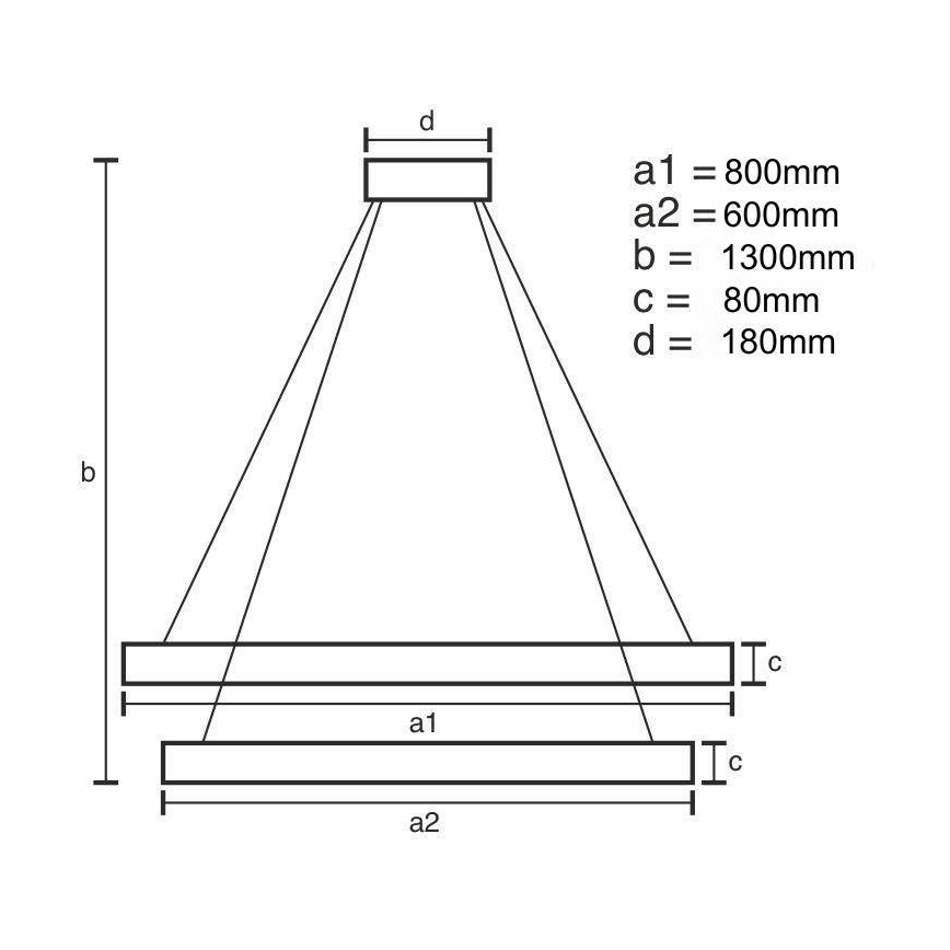 Dimmbarer LED-Kristall-Kronleuchter an Schnur LED/90W/230V 3000-6500K golden/Chrom + Fernbedienung