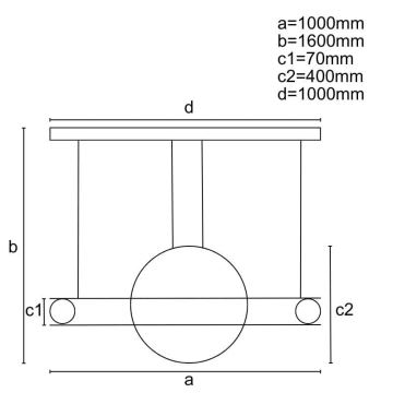 Dimmbare LED-Hängeleuchte an Schnur LED/95W/230V 3000-6500K + Fernbedienung