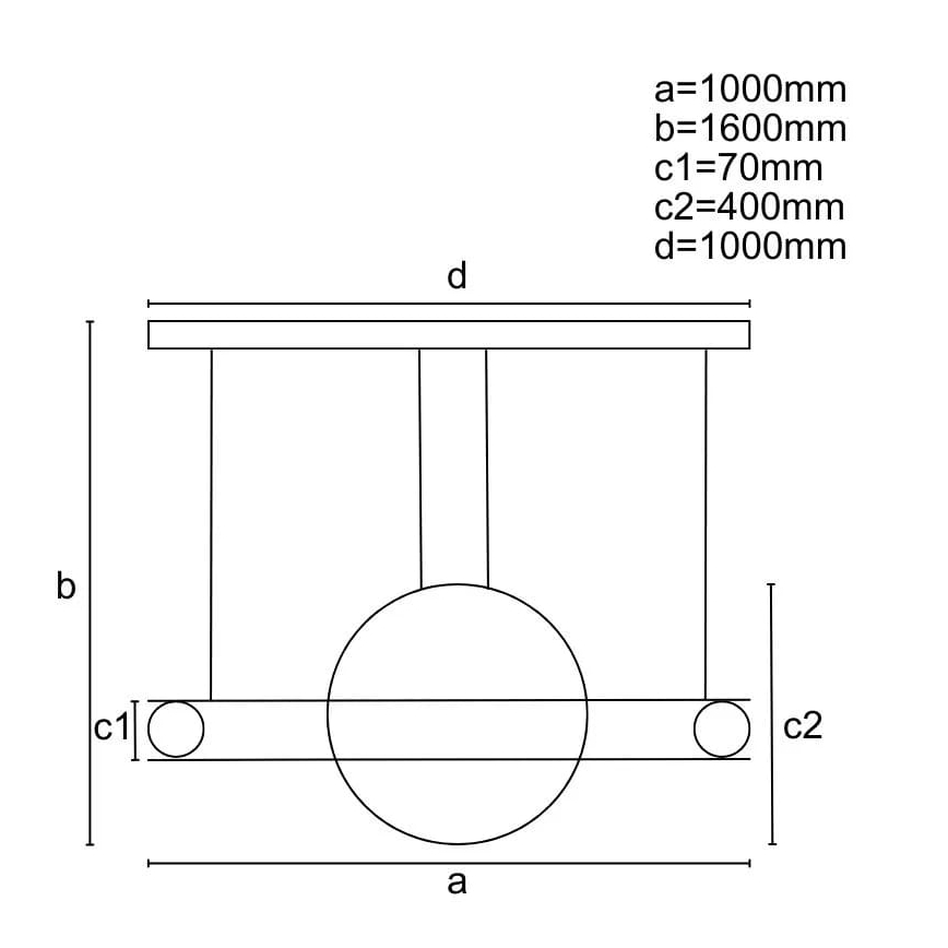 Dimmbare LED-Hängeleuchte an Schnur LED/95W/230V 3000-6500K + Fernbedienung