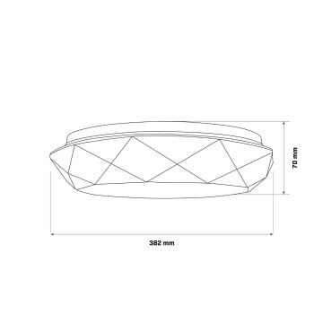 Dimmbare LED-Leuchte für Badezimmer GALAXY LED/48W/230V d 38 cm 3000-6000K IP44 + Fernbedienung