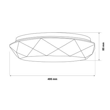 Dimmbare LED-Leuchte für Badezimmer GALAXY LED/72W/230V d 49 cm 3000-6000K IP44 + Fernbedienung