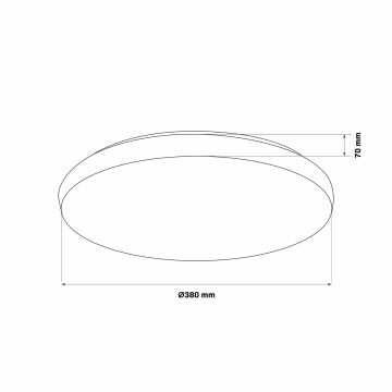 Dimmbare LED-Leuchte für Badezimmer PIRIUS LED/48W/230V d 38 cm 3000-6000K IP44 + Fernbedienung