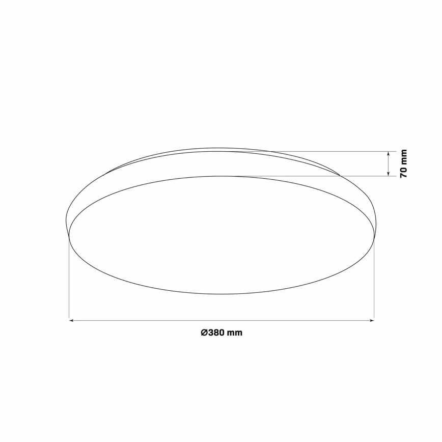 Dimmbare LED-Leuchte für Badezimmer PIRIUS LED/48W/230V d 38 cm 3000-6000K IP44 + Fernbedienung