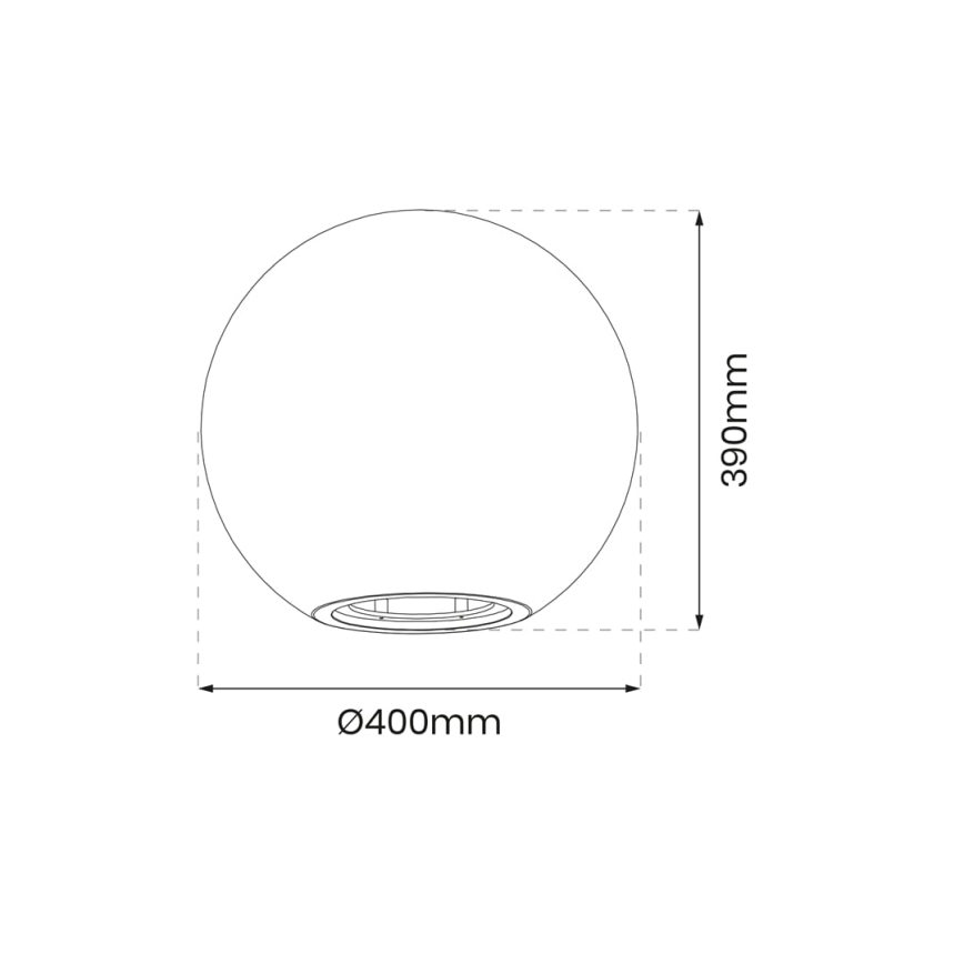 Dimmbare LED-RGB-Außenleuchte GLOBO 1xE27/8,5W/230V d 40 cm IP44 + Fernbedienung