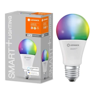 Dimmbare LED-RGBW-Glühlampe SMART+ E27/9W/230V 2700K-6500K Wi-Fi - Ledvance