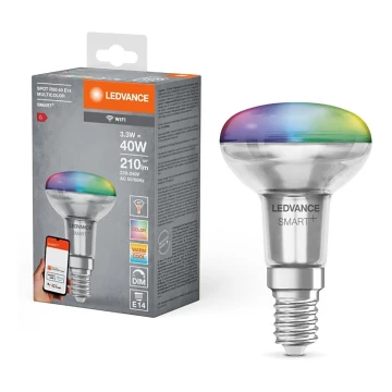 Dimmbare LED-RGBW-Reflektorlampe SMART+ R50 E14/3,3W/230V 2700-6500K Wi-Fi - Ledvance