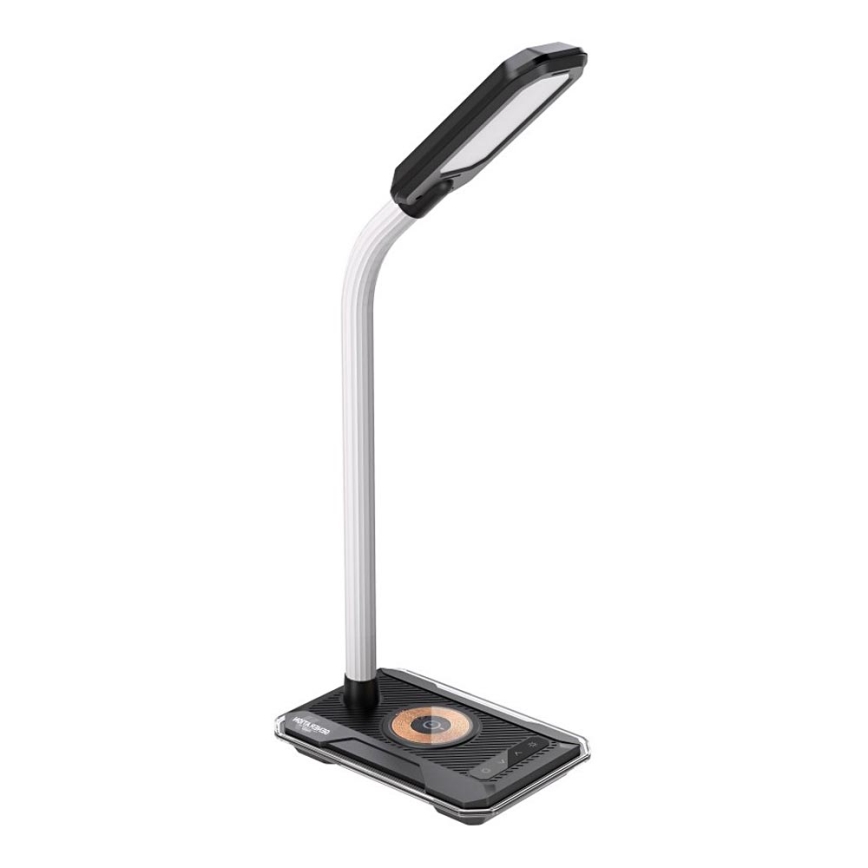 Dimmbare LED-RGBW-Tischleuchte mit Qi-Aufladung 30W/230V 3000K/4000K/5000K schwarz