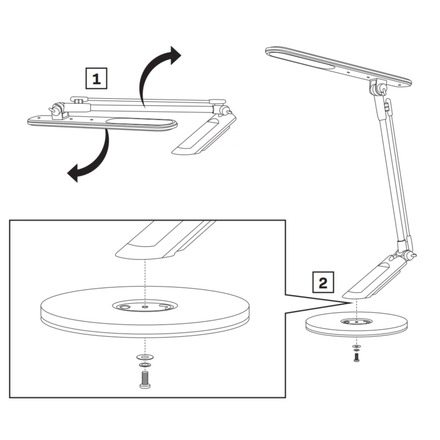 Dimmbare LED-Tischlampe mit Touch-Funktion OPTIMUM LED/7W/230V USB 3000/4000/6000K silbern