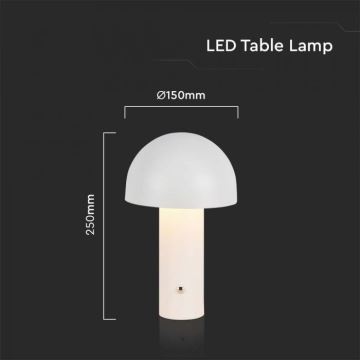 Dimmbare aufladbare LED-Touch-Tischleuchte LED/1W/5V 3000-6000K 1800 mAh weiß