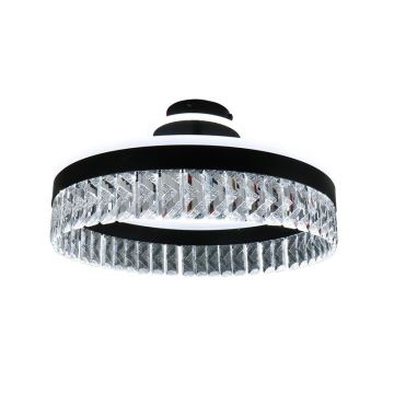 Dimmbarer LED-Kristall-Aufbaukronleuchter LED/75W/230V 3000-6500K schwarz + Fernbedienung