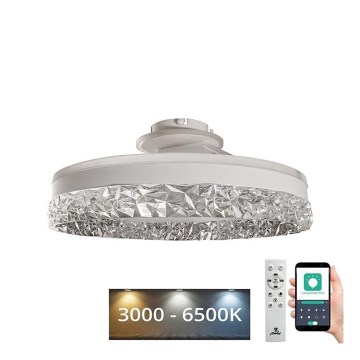 Dimmbarer LED-Aufbaukronleuchter LED/86W/230V 3000-6500K weiß + Fernbedienung