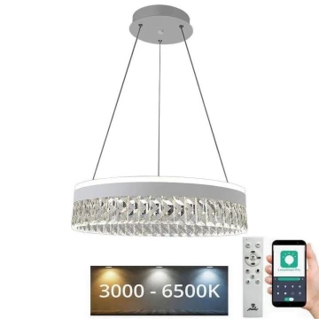 Dimmbarer LED-Kristall-Kronleuchter an Schnur an Schnur LED/90W/230V 3000-6500K weiß + Fernbedienung