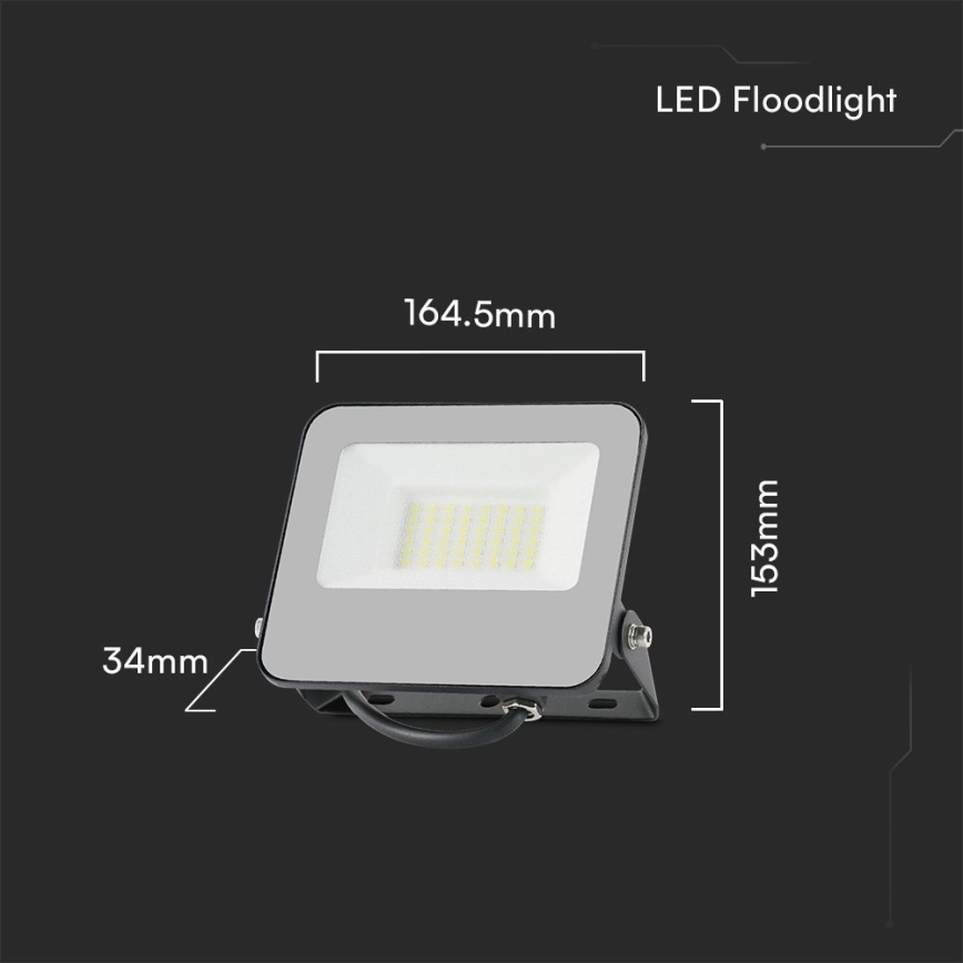 Dimmbarer LED-RGBW-Strahler LED/30W/230V IP65 grau + Fernbedienung