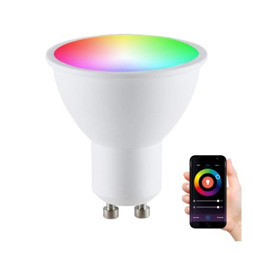 Dimmbares RGBW-LED-Leuchtmittel G45 GU10/5,5W/230V 2700-6500K Wi-Fi Tuya