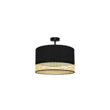 Duolla - Aufbauleuchte DOUBLE RATTAN 1xE27/15W/230V schwarz/beige