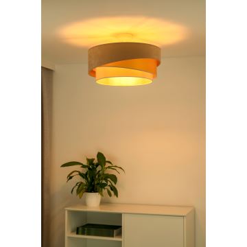 Duolla - Aufbauleuchte KOBO 1xE27/15W/230V d 45 cm beige/golden/cremefarben