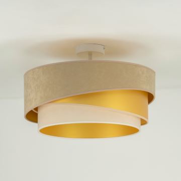 Duolla - Aufbauleuchte KOBO 1xE27/15W/230V d 45 cm beige/golden/cremefarben