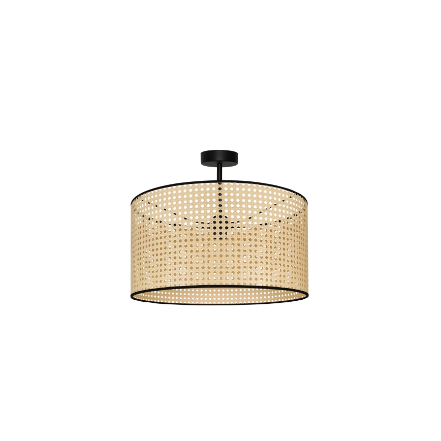 Duolla - Aufbauleuchte ROLLER RATTAN 1xE27/15W/230V beige/schwarz