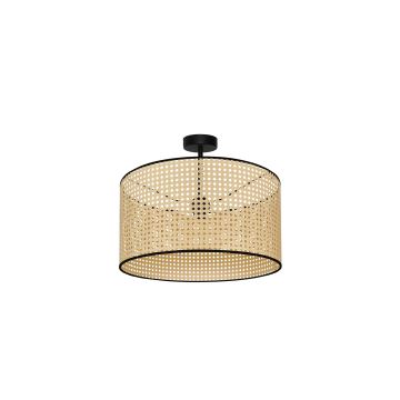 Duolla - Aufbauleuchte ROLLER RATTAN 1xE27/15W/230V beige/schwarz