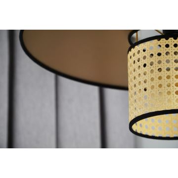 Duolla - Aufbauleuchte TOKYO RATTAN 1xE27/15W/230V golden/Rattan