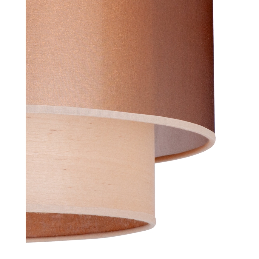 Duolla - Aufbauleuchte WOOD BOHO 1xE27/15W/230V kupfern/beige