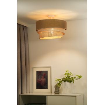 Duolla - Aufbauleuchte YUTE TRIO 1xE27/15W/230V d 45 cm braun/grau/beige