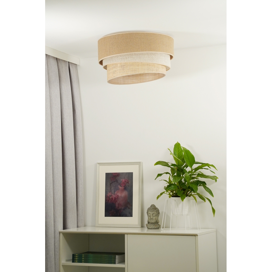 Duolla - Deckenleuchte YUTE TRIO 1xE27/15W/230V d 45 cm braun/grau/beige