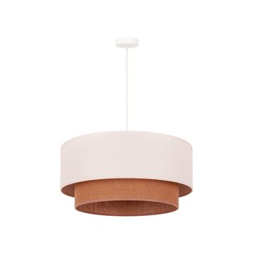 Duolla - Hängeleuchte an Schnur BOHO 1xE27/15W/230V beige/braun