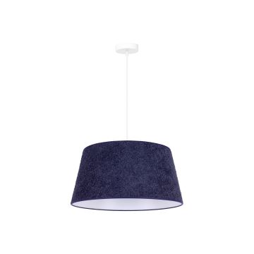 Duolla - Hängeleuchte an Schnur BOUCLE 1xE27/15W/230V d 50 cm blau