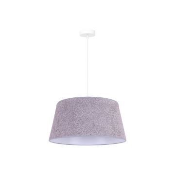 Duolla - Hängeleuchte an Schnur BOUCLE 1xE27/15W/230V d 50 cm grau