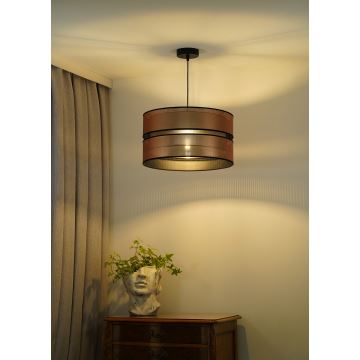 Duolla - Hängeleuchte an Schnur COPPER SHINY 1xE27/15W/230V kupfern/schwarz