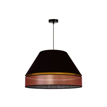 Duolla - Hängeleuchte an Schnur COPPER SHINY 1xE27/15W/230V schwarz/kupfern