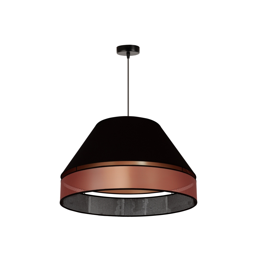 Duolla - Hängeleuchte an Schnur COPPER SHINY 1xE27/15W/230V schwarz/kupfern