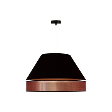 Duolla - Hängeleuchte an Schnur COPPER SHINY 1xE27/15W/230V schwarz/kupfern