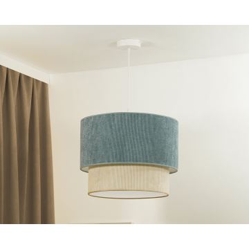 Duolla - Hängeleuchte an Schnur CORDUROY 1xE27/15W/230V blau/beige