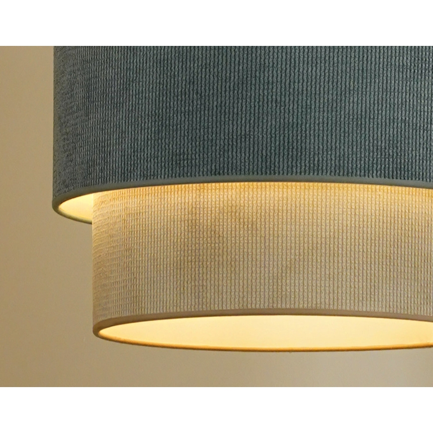 Duolla - Hängeleuchte an Schnur CORDUROY 1xE27/15W/230V blau/beige