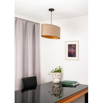 Duolla - Hängeleuchte an Schnur OVAL VEGAN 1xE27/15W/230V beige