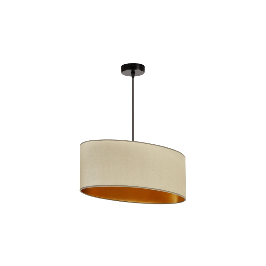 Duolla - Hängeleuchte an Schnur OVAL VEGAN 1xE27/15W/230V beige