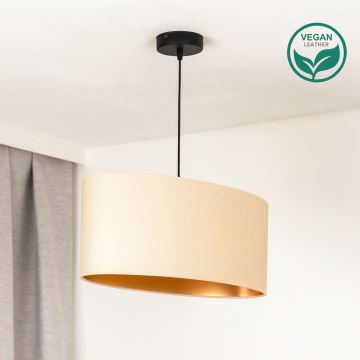 Duolla - Hängeleuchte an Schnur OVAL VEGAN 1xE27/15W/230V cremefarben