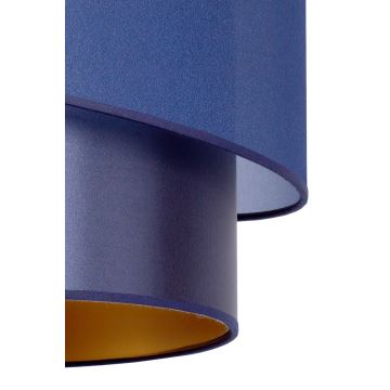 Duolla - Hängeleuchte an Schnur PARIS 1xE27/15W/230V d 40 cm blau/golden