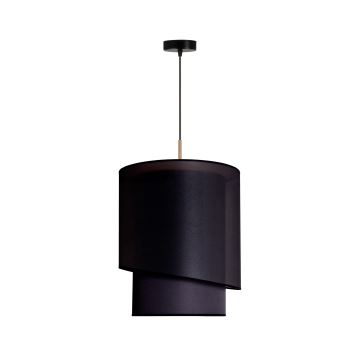 Duolla - Hängeleuchte an Schnur PARIS 1xE27/15W/230V d 40 cm schwarz/golden