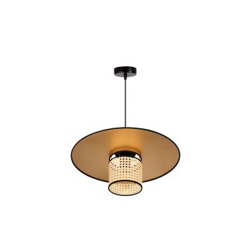 Duolla - Hängeleuchte an Schnur TOKYO RATTAN 1xE27/15W/230V golden/Rattan