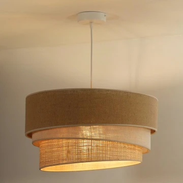 Duolla - Hängeleuchte an Schnur YUTE TRIO 3xE27/15W/230V d 60 cm braun/grau/beige